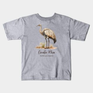 Greater Rhea - The Bird Lover Collection Kids T-Shirt